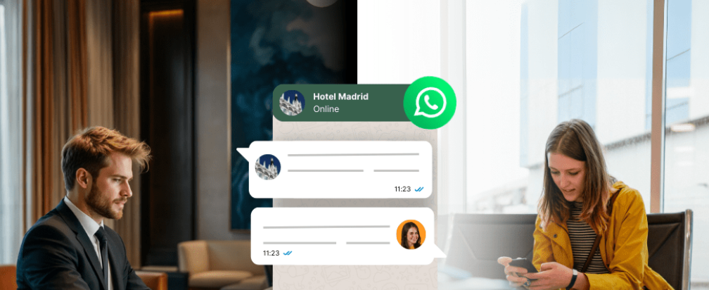 Hotel sending WhatsApp parcel notification to a guest